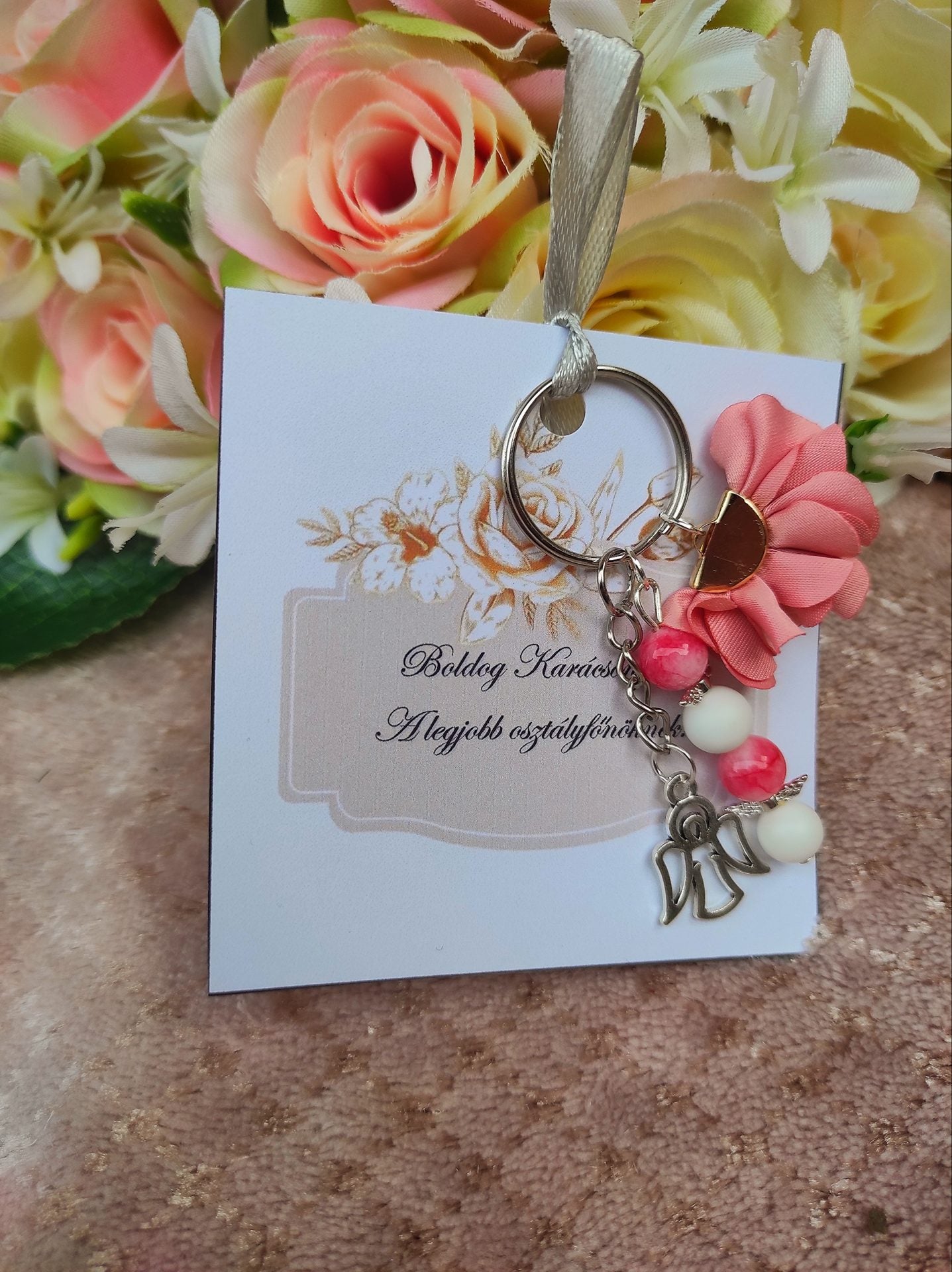 Karácsonyi ajándék osztályfőnöknek - rózsaszín -